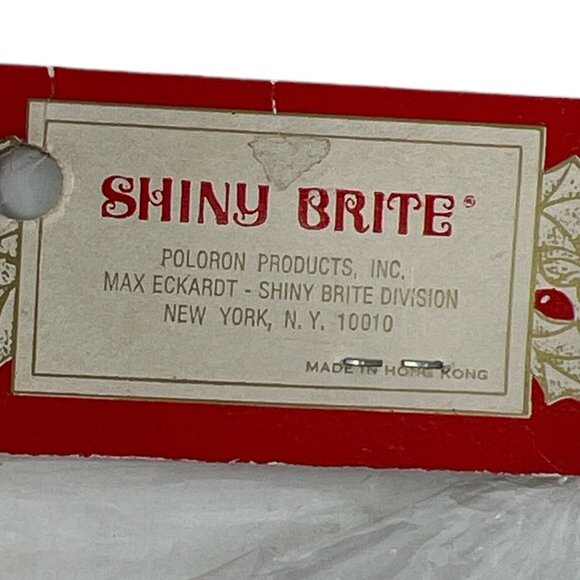 Vintage Shiny Brite Train Car Flocked Ornaments New In Package Made In Hong Kong - Picture 2 of 6